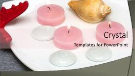  Presentation with candles - Slides consisting of aquatic therapy - spa essential candles and pebbles background and a lemonade colored foreground