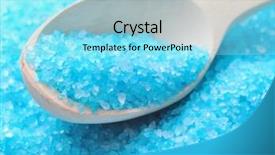  Presentation with crystals - Slides enhanced with aquatic therapy - toning sea crystals and spoon background and a  colored foreground