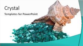  Presentation with aquatic - PPT theme enhanced with aquatic therapy - toning sea crystals background and a white colored foreground