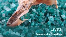  Presentation with aquatic - Theme consisting of aquatic therapy - toning sea crystals background and a ocean colored foreground