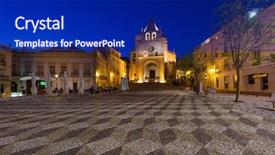  Presentation with history chartres cathedral - Presentation theme enhanced with aqueduct - cathedral in elvas - portugal background and a  colored foreground