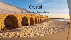  Presentation with aqueduct - PPT layouts consisting of aqueduct built in the early background and a light blue colored foreground