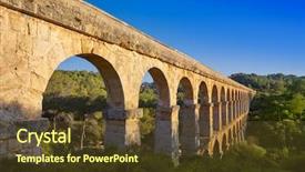  Presentation with aqueduct - Audience pleasing slide deck consisting of aqueduct les ferreres o pont backdrop and a tawny brown colored foreground