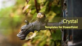  Presentation with water tap - Beautiful slides featuring aquifer - antique water tap backdrop and a tawny brown colored foreground