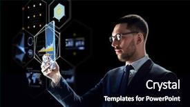  Presentation with augmented reality - Amazing PPT theme having ar - business augmented reality and future backdrop and a black colored foreground