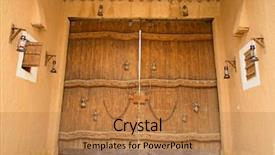  Presentation with riyadh - PPT theme enhanced with ar - streets of the old city background and a coral colored foreground