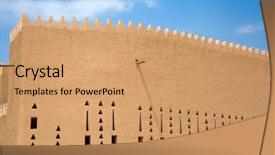  Presentation with saudi arabia - Cool new PPT theme with ar - streets of the old city backdrop and a coral colored foreground