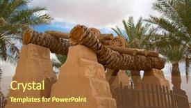  Presentation with saudi arabia - Cool new presentation theme with ar - streets of the old city backdrop and a tawny brown colored foreground