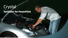  Presentation with highway - Presentation design consisting of ar-broke-down background and a black colored foreground