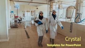  Presentation with investing - Presentation theme enhanced with arab-business-partner-visiting background and a tawny brown colored foreground