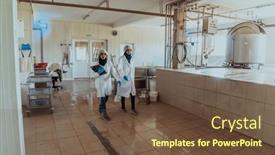  Presentation with investing - Slide set consisting of arab-business-partner-visiting background and a tawny brown colored foreground