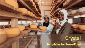  Presentation with investing - PPT theme having arab-business-partner-visiting background and a tawny brown colored foreground