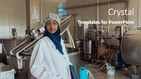  Presentation with investing - Slide set having arab-business-partner-visiting background and a violet colored foreground