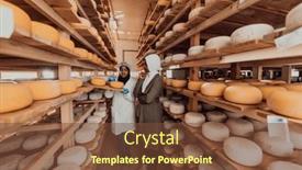  Presentation with investing - PPT theme with arab-business-partner-visiting background and a tawny brown colored foreground