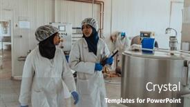  Presentation with business partner - Presentation enhanced with arab-business-partner-visiting background and a gray colored foreground