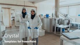  Presentation with investing - PPT theme having arab-business-partner-visiting background and a gray colored foreground