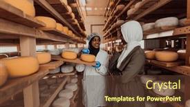  Presentation with investing - Presentation enhanced with arab-business-partner-visiting background and a tawny brown colored foreground