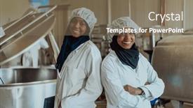  Presentation with investing - Presentation design with arab-business-partner-visiting background and a violet colored foreground