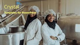  Presentation with business partner - Slides enhanced with arab-business-partner-visiting background and a violet colored foreground