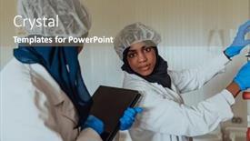  Presentation with partners - Presentation having arab-business-partners-checking background and a  colored foreground