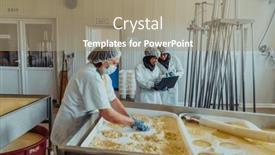  Presentation with partners - PPT theme with arab-business-partners-oversee-cheese background and a coral colored foreground