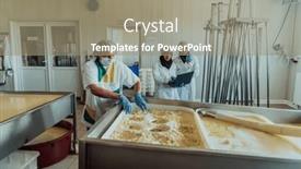  Presentation with partners - Presentation theme featuring arab-business-partners-oversee-cheese background and a gray colored foreground