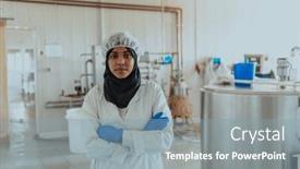  Presentation with investing - Presentation having arab-business-woman-visiting background and a light blue colored foreground