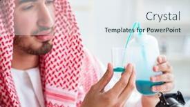  Presentation with drinking water - PPT layouts having quality of drinking water background and a sky blue colored foreground