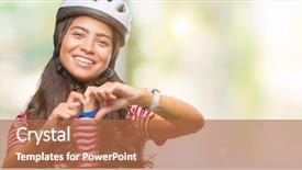  Presentation with romantic love - Colorful PPT theme enhanced with arab cyclist woman wearing safety backdrop and a red colored foreground