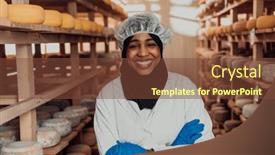  Presentation with warehouse - PPT theme enhanced with arab-investor-in-a-warehouse background and a tawny brown colored foreground