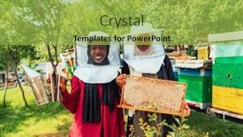  Presentation with businesses - Slide set consisting of arab-investors-checking-the-quality background and a  colored foreground