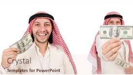  Presentation with diversity - Colorful slide deck enhanced with arab-man-in-diversity-concept backdrop and a lemonade colored foreground