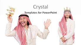  Presentation with diversity - Slide set consisting of arab-man-in-diversity-concept background and a white colored foreground