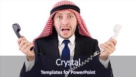  Presentation with diversity - Beautiful presentation theme featuring arab man in diversity concept backdrop and a wine colored foreground