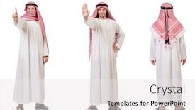  Presentation with arabic music arab man playing - PPT layouts having arab-man-isolated-on-white background and a white colored foreground