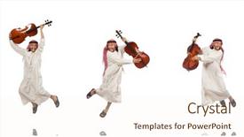  Presentation with musical instrument - Beautiful presentation theme featuring arab man playing musical instrument backdrop and a cream colored foreground