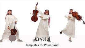  Presentation with musical instrument - PPT layouts featuring arab man playing musical instrument background and a  colored foreground