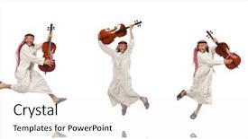  Presentation with music instrument - Amazing slide set having arab man playing musical instrument backdrop and a white colored foreground