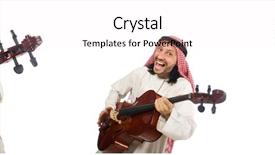  Presentation with arab music - Presentation design consisting of arab man playing musical instrument background and a sky blue colored foreground