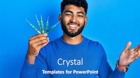  Presentation with man door - Slide deck enhanced with arab-man-with-beard-holding background and a teal colored foreground