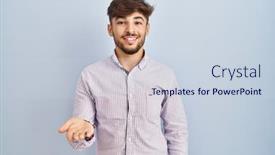  Presentation with acceptance - Slides consisting of arab-man-with-beard-standing background and a lemonade colored foreground