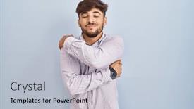  Presentation with confident love - Theme consisting of arab-man-with-beard-standing background and a light blue colored foreground