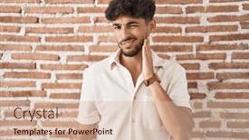  Presentation with illness - Presentation theme with arab-man-with-beard-standing background and a lemonade colored foreground