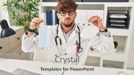  Presentation with beard - Presentation theme with arab-man-with-beard-wearing background and a  colored foreground