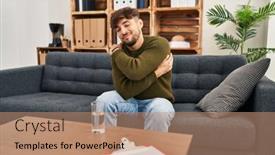  Presentation with self love - Presentation design having arab-man-with-beard-working background and a  colored foreground