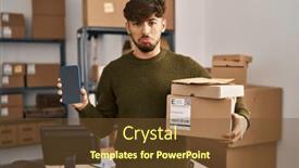  Presentation with crying - Presentation having arab-man-with-beard-working background and a tawny brown colored foreground