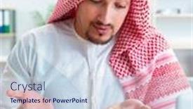  Presentation with mining - Amazing presentation design having arab-man-with-bitcoin backdrop and a lemonade colored foreground