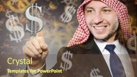  Presentation with arab - PPT layouts with arab-man-with-dollars background and a  colored foreground