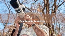  Presentation with zoom - Presentation design featuring arab-nature-photographer background and a coral colored foreground