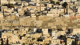  Presentation with neighborhood - Audience pleasing slide set consisting of arab neighborhood on the hillside of mount of olives in jerusalem israel backdrop and a coral colored foreground